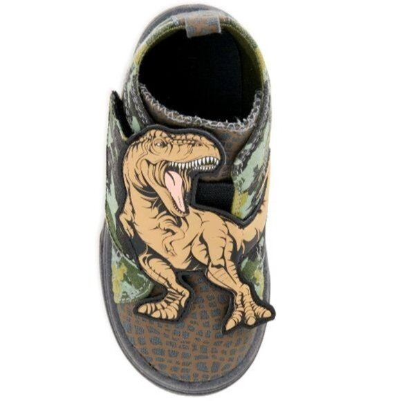 WONDER NATION KIDS CAMO DINOSAUR HIGH-TOP SNEAKERS SHOES SIZE 12 - Picture 2 of 9